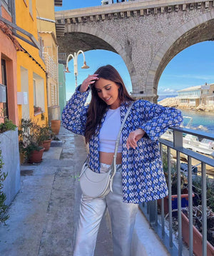 Elowen Quilted Floral Geometric Jacket