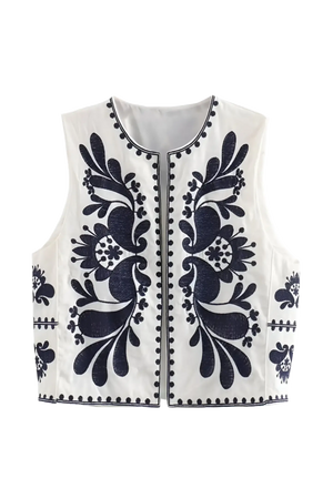 Arinne Embroidered Waistcoat Vest
