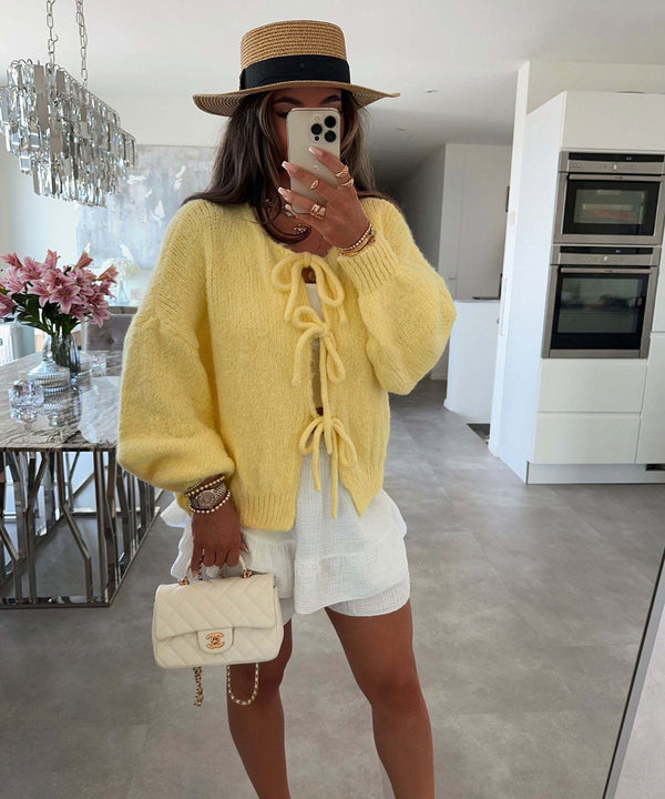 Elodie Lace-Up - Cardigan