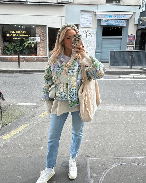 Noelia Floral Patchwork Quilted Jacket