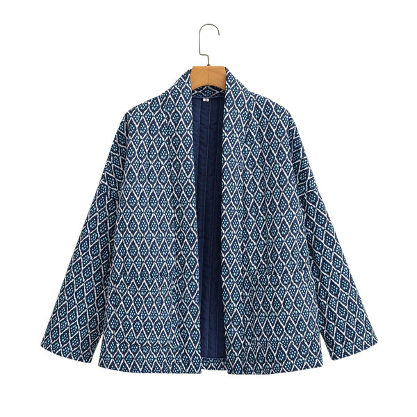 Elowen Quilted Floral Geometric Jacket