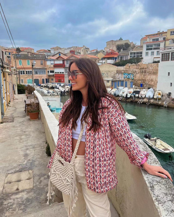 Elowen Quilted Floral Geometric Jacket