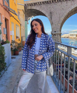 Elowen Quilted Floral Geometric Jacket