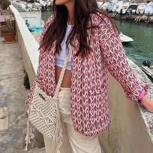 Elowen Quilted Floral Geometric Jacket