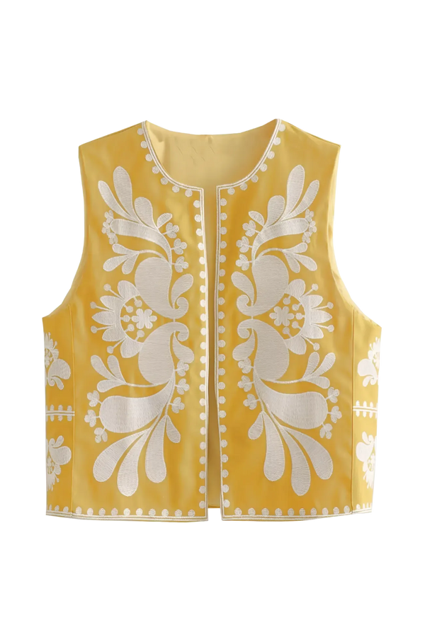 Arinne Embroidered Waistcoat Vest