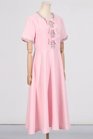 Elise Midikleid mit Kristallschleife