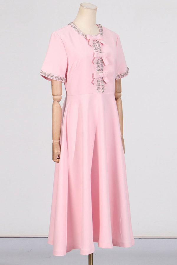 Elise Midikleid mit Kristallschleife