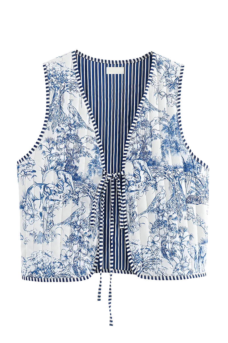 Babinia Reversible Patchwork Waistcoat