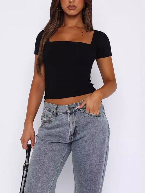 Coquette Square Neck Baby Tee