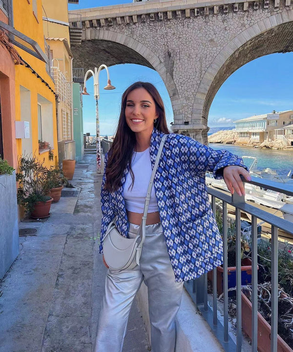 Elowen Quilted Floral Geometric Jacket