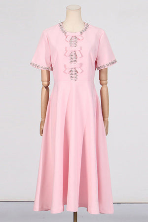 Elise Midikleid mit Kristallschleife