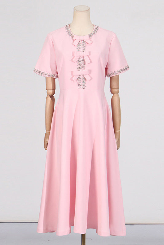 Elise Midikleid mit Kristallschleife