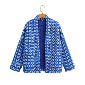Elowen Quilted Floral Geometric Jacket