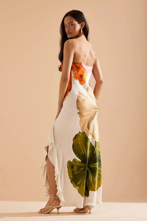 Liza Maxi Dress – Abstract Floral Print