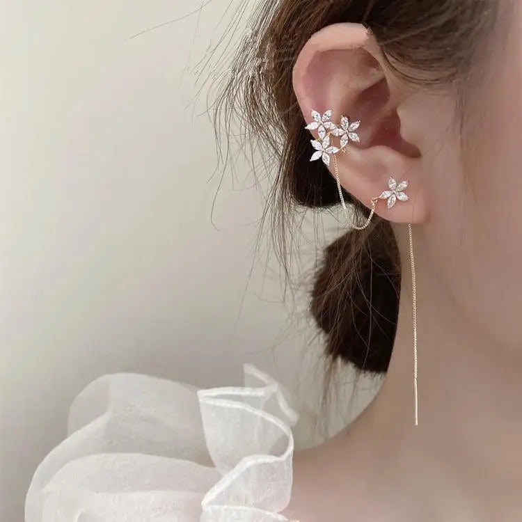 Serene Flora Ear Cuff - Pair