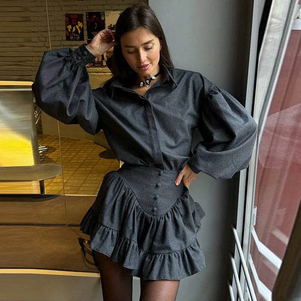 Luna Plaid – Mini Skirt Set