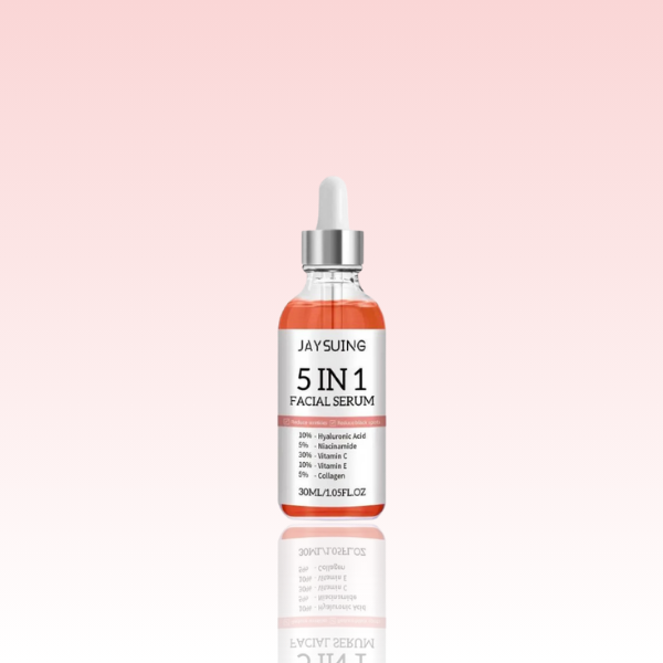 5-in-1 Anti-Wrinkle Facial Serum: Collagen, Vitamin C, Vitamin E, Niacinamide & Hyaluronic Acid