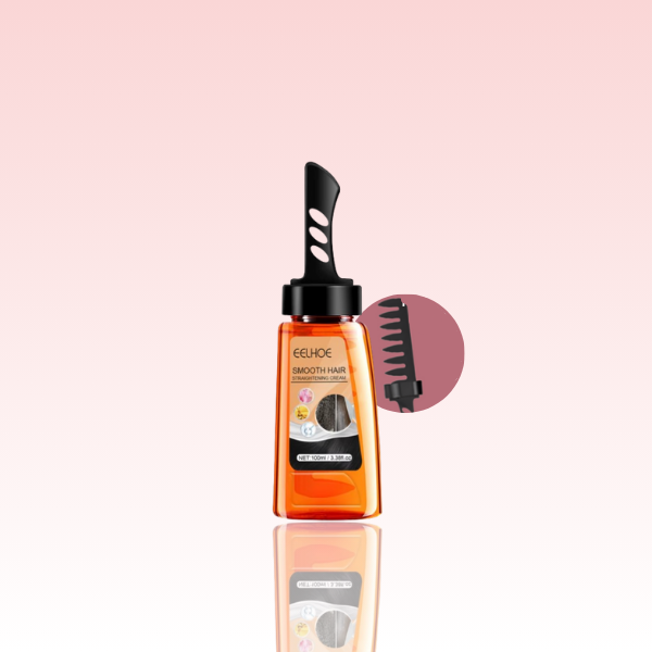 Smooth Smoothing Cream: Straightens, Hydrates & Reduces Frizz with Comb Included