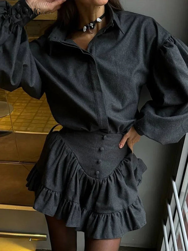 Luna Plaid – Mini Skirt Set