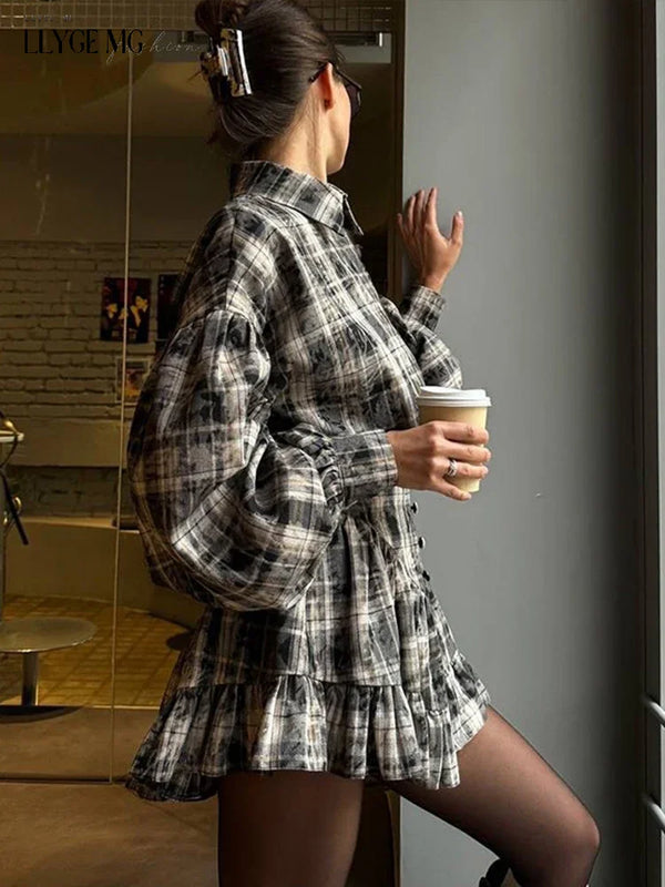 Luna Plaid – Mini Skirt Set