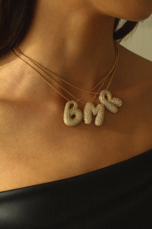 Luna Bubble Letter Necklace