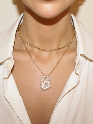 Luna Bubble Letter Necklace