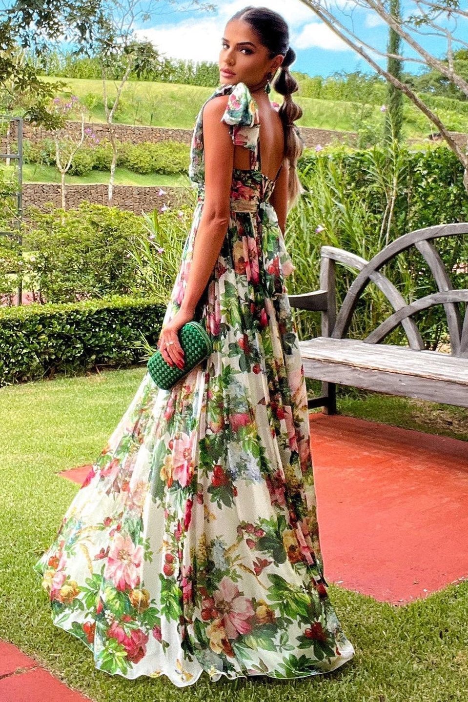 Selena Floral Ruffle Maxi Dress