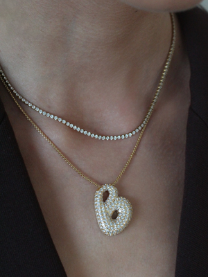 Luna Bubble Letter Necklace
