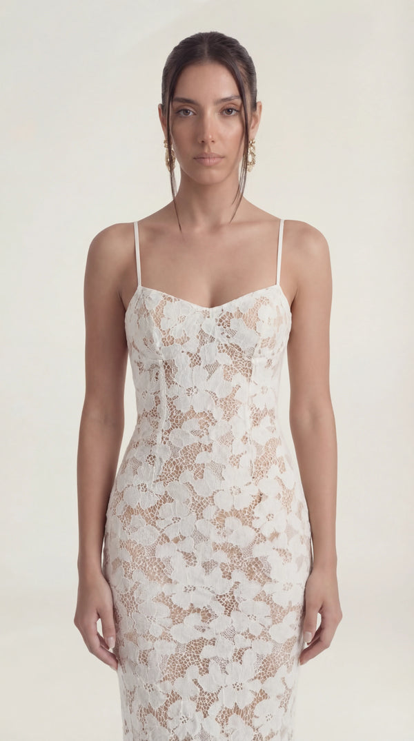 Cut Out Midi Dress Femme Raya