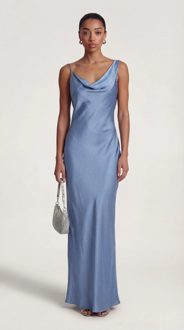 Satin Maxi Dress Femme Ramona