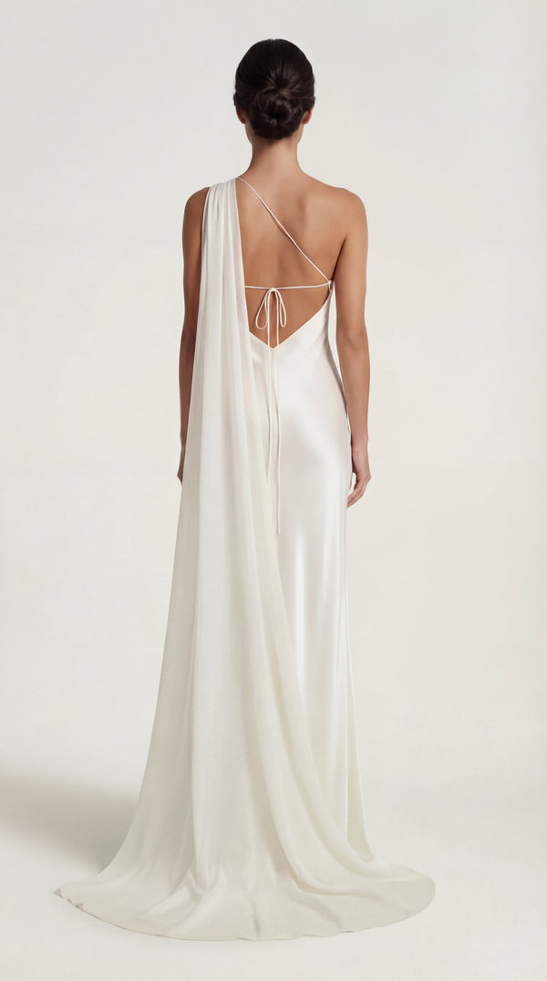 Satin Slip Maxi Dress Femme Alira