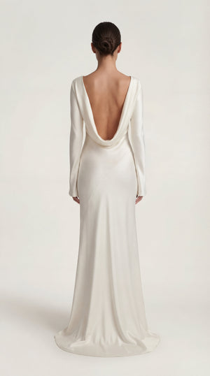 Satin Maxi Dress Femme Nayana