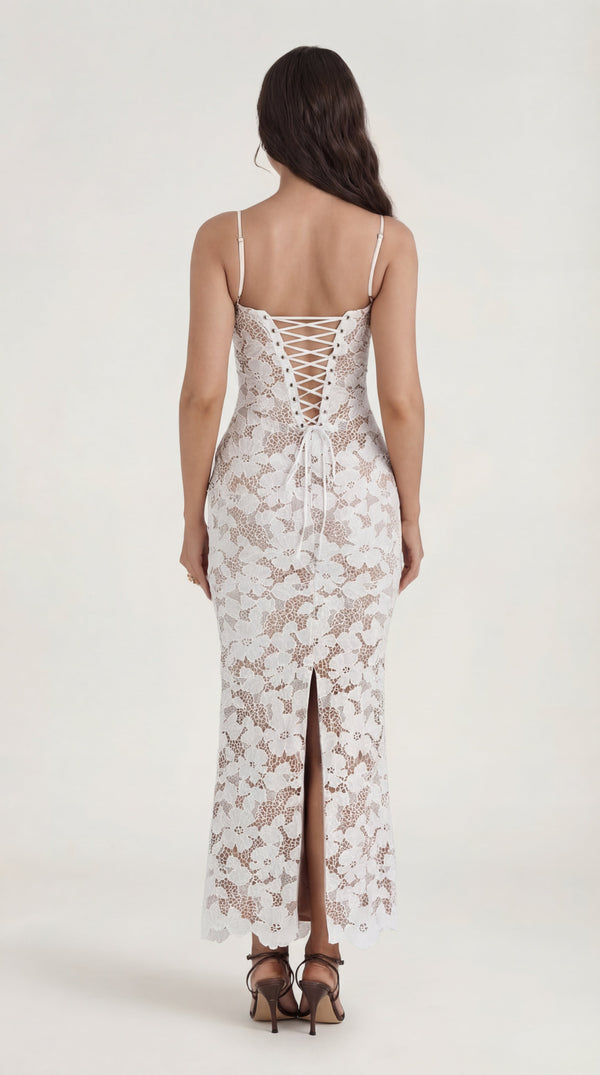 Cut Out Midi Dress Femme Raya