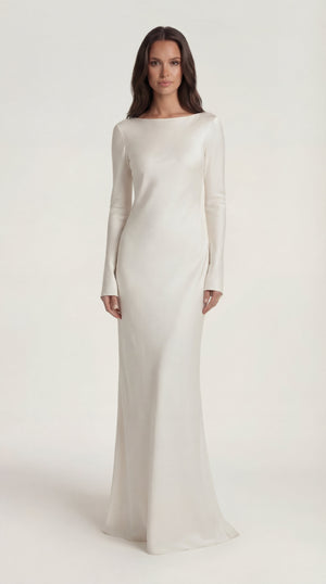 Satin Maxi Dress Femme Nayana