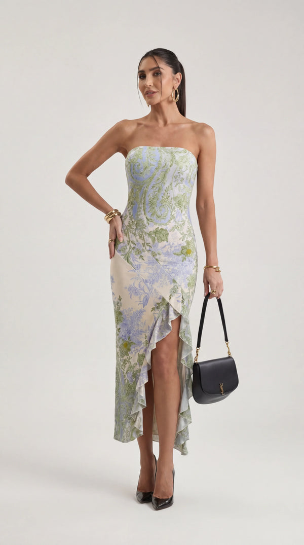 Ruched Midi Dress Femme Amara