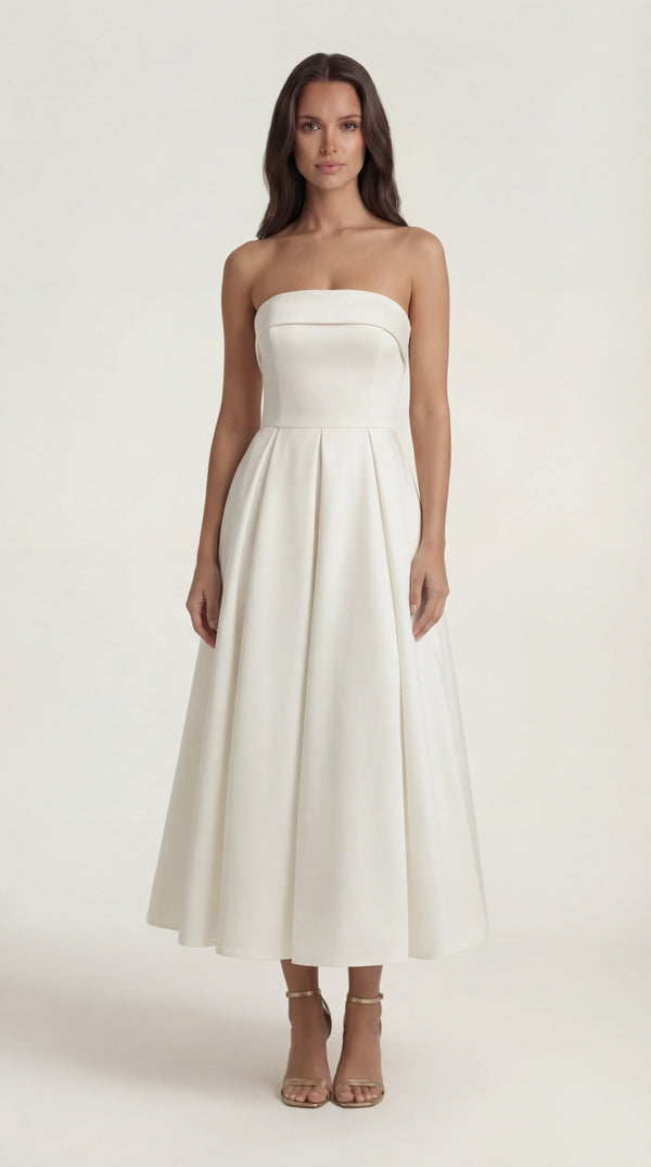 white wrap evening dress Leely Women White A-Line High-Low Party Dress Wrap V Neck Long Sleeves Formal Dress