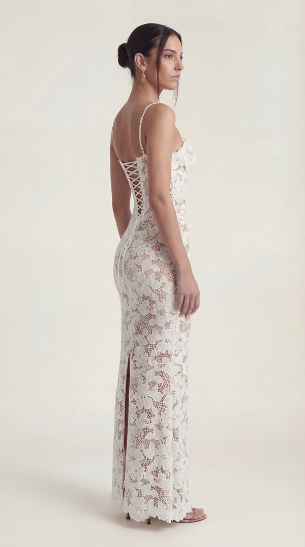 Cut Out Midi Dress Femme Raya