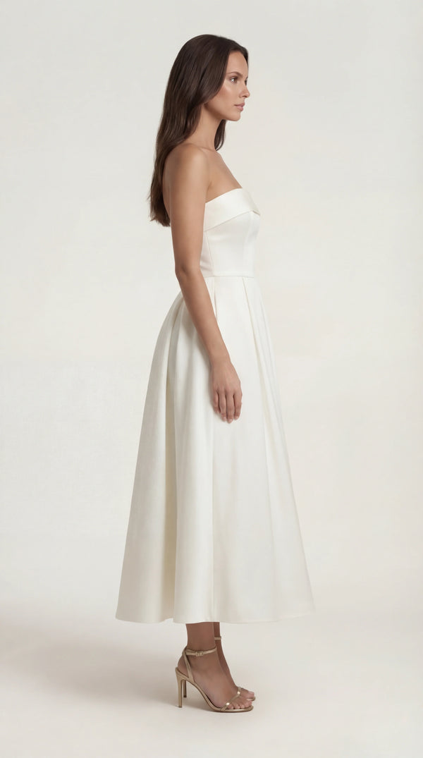 Wrap Maxi Dress White Femme Thea