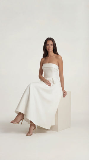 Wrap Maxi Dress White Femme Thea