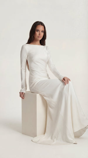 Satin Maxi Dress Femme Nayana