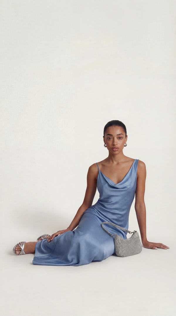 Satin Maxi Dress Femme Ramona