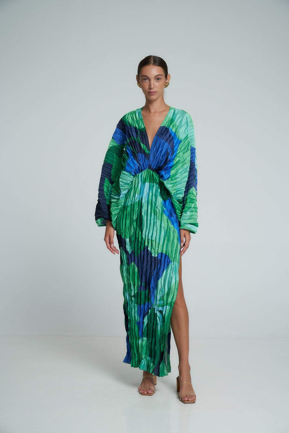 Isla Abstract Print Maxi Kaftan Dress