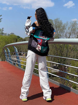 Elodie Color Block Trench Coat Jacket