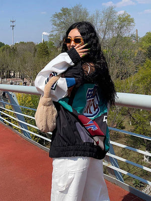 Elodie Color Block Trench Coat Jacket