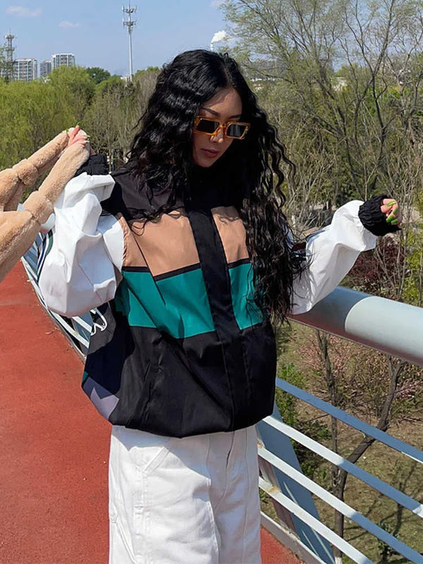 Elodie Color Block Trench Coat Jacket