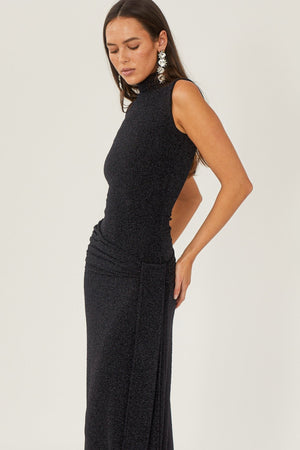 Aria Metallic Knit Maxi Dress