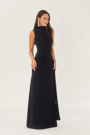 Aria Metallic Knit Maxi Dress