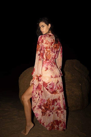 Elena Long Sleeve Floral Maxi Dress