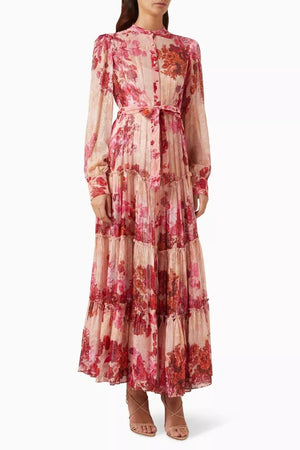 Elena Long Sleeve Floral Maxi Dress