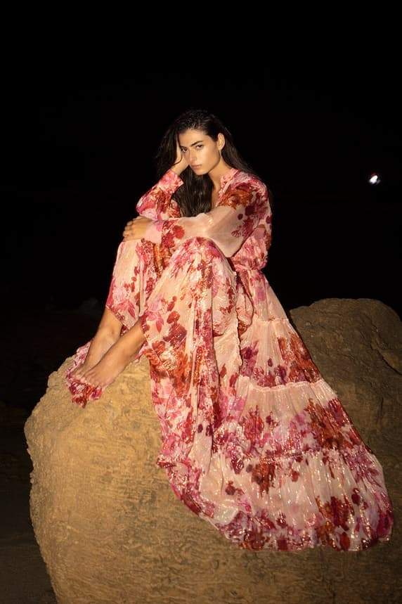 Elena Long Sleeve Floral Maxi Dress